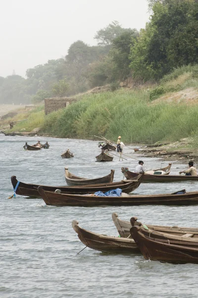 Río de Ayeyarwady asiático Myanmar Bagan — Foto de Stock