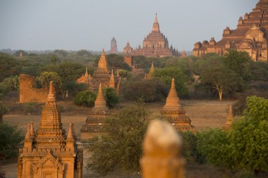 Asya Myanmar Bagan Tapınağı Pagoda manzara