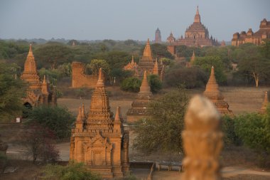 Asya Myanmar Bagan Tapınağı Pagoda manzara