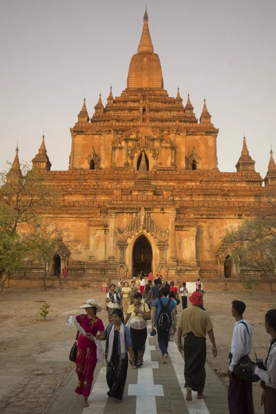 Azië Myanmar Bagan tempel die Byin Nyu — Stockfoto