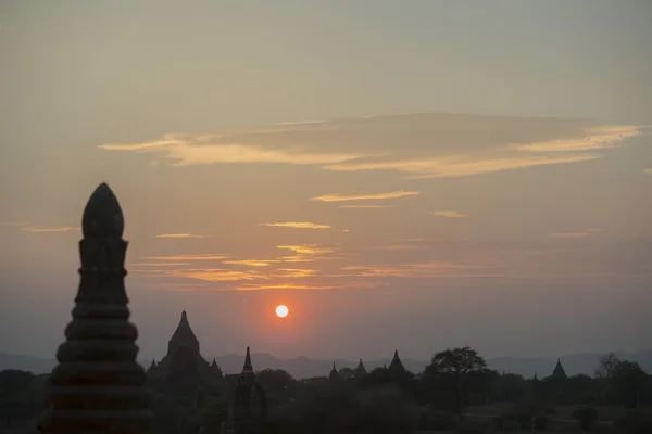 Asia Mianmar Bagan templom Pagoda táj — Stock Fotó