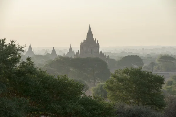 Asien Myanmar Bagan templet Pagoda landskap — Stockfoto