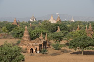 Asya Myanmar Bagan Tapınağı Pagoda manzara
