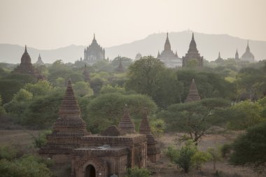 Asya Myanmar Bagan Tapınağı Pagoda manzara