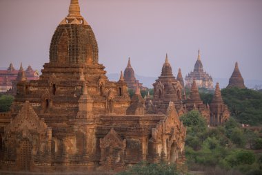 Asya Myanmar Bagan Tapınağı Pagoda manzara