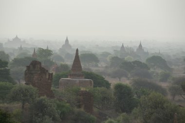 Asya Myanmar Bagan Tapınağı Pagoda manzara