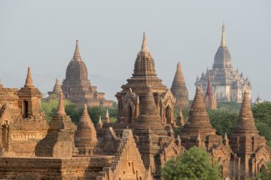 Asya Myanmar Bagan Tapınağı Pagoda manzara
