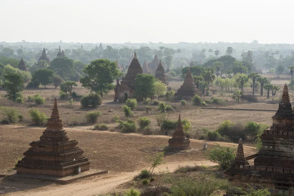 Asie Myanmar Bagan Pagoda chrámu krajina — Stock fotografie