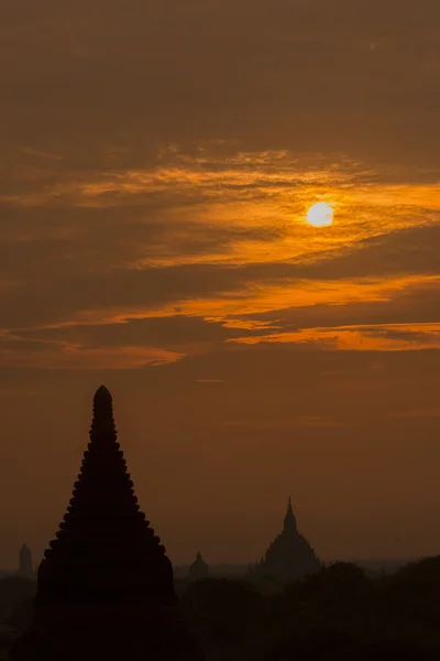 Asia Mianmar Bagan templom Pagoda táj — Stock Fotó