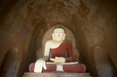 Asya Myanmar Bagan Tapınağı Pagoda Buda şekil