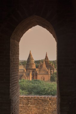 Asya Myanmar Bagan Tapınağı Pagoda manzara