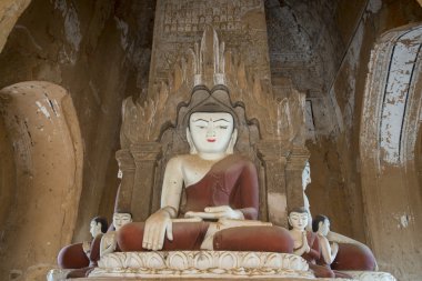 Asya Myanmar Bagan Tapınağı Pagoda Buda şekil