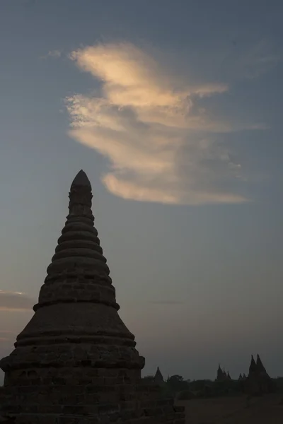 Asia Mianmar Bagan templom Pagoda táj — Stock Fotó