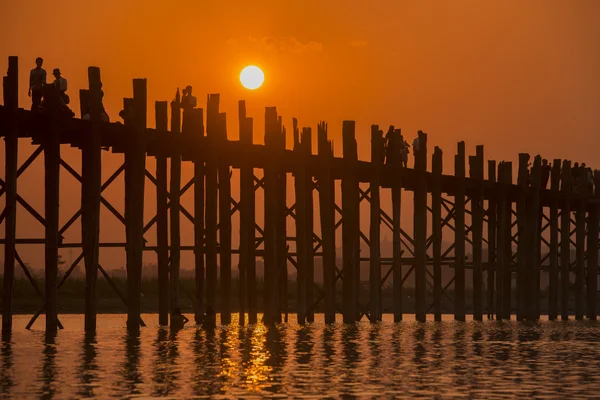 Asia Myanmar Mandalay Amarapura U Bein Bridge — Foto de Stock