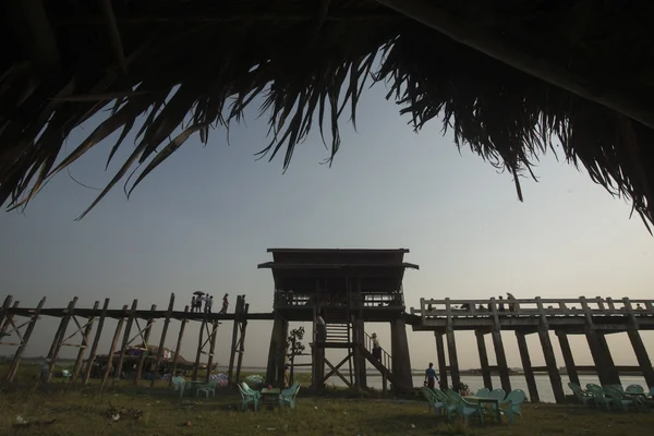 Azji Birma Mandalay Amarapura U Bein Bridge — Zdjęcie stockowe