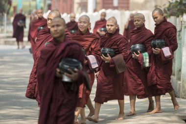 Asya Myanmar Mandalay Amarapura Maha Ganayon Kyaung Manastırı