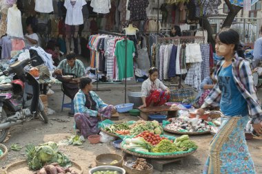 Asya Myanmar Mandalay Pazar Fegetable
