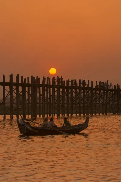 Asia Myanmar Mandalay Amarapura U Bein Bridge — Foto de Stock