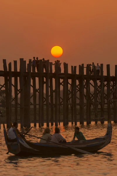 Asia Myanmar Mandalay Amarapura U Bein Bridge — Foto de Stock