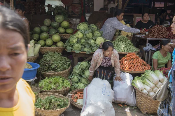 ASIA MYANMAR MANDALAY MARKET FEGETABLE — Stock Photo, Image