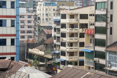 Asya Myanmar Yangon China Town şehir