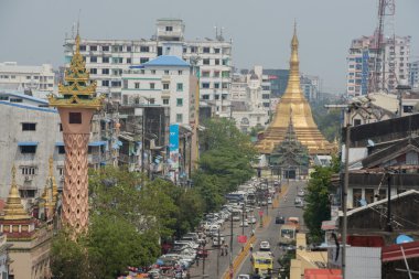 Asya Myanmar Yangon Sule Paya Pagoda