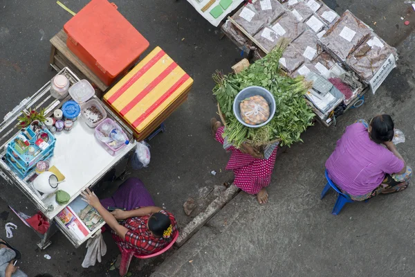 Asie Myanmar Yangon Čína město město — Stock fotografie