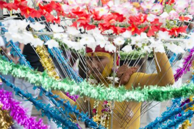 Asya Myanmar Yangon yangın yürüyüş Festivali