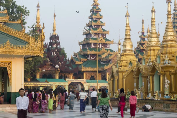 Asien Myanmar Yangon Shwedagon Pagode — Stockfoto