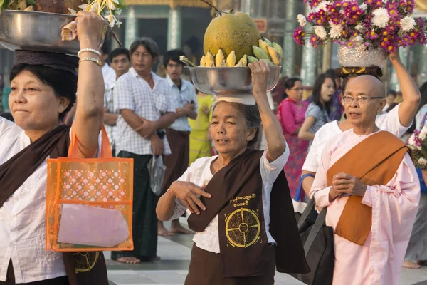 Asia Myanmar Yangon Shwedagon Pagoda — Zdjęcie stockowe