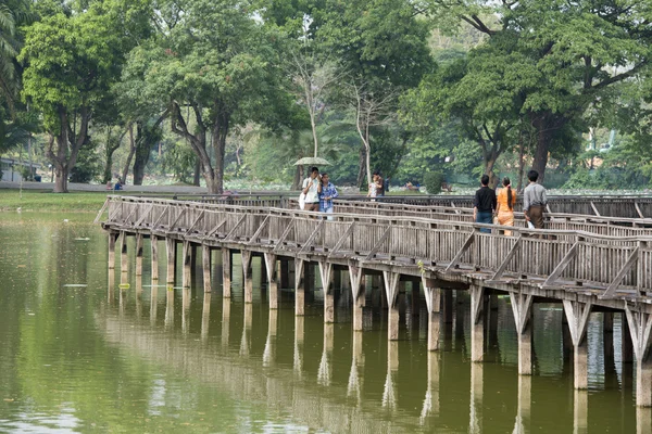 Asia Myanmar Yangon Kandawgyi Lake Park — Foto de Stock