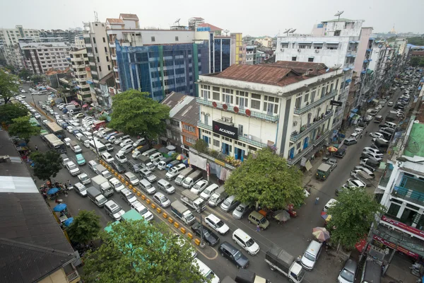 Azië Myanmar Yangon China Town stad — Stockfoto