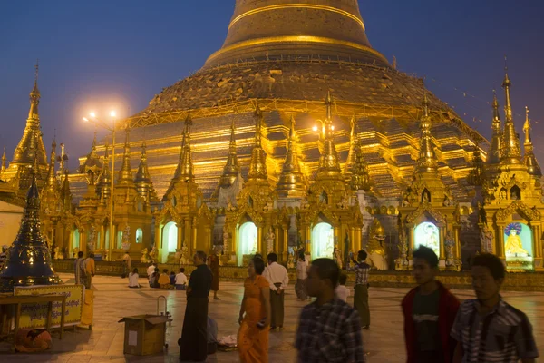 Asien Myanmar Yangon Shwedagon Pagode — Stockfoto