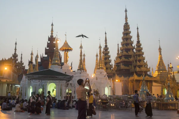 Asien Myanmar Yangon Shwedagon Pagode — Stockfoto