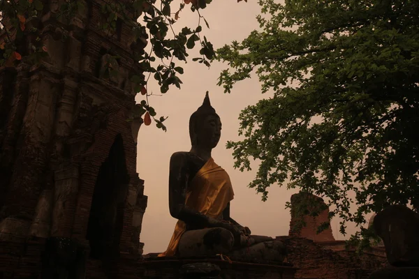 Asia Ayuthaya Thailand Wat Phra Mahathat — Zdjęcie stockowe