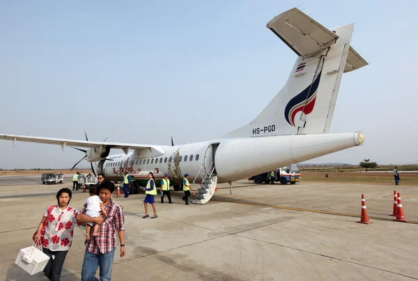 Avião das vias aéreas de Banguecoque — Fotografia de Stock