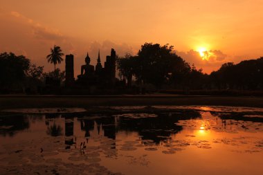 WAT Mahathat Tapınağı yansıma göl