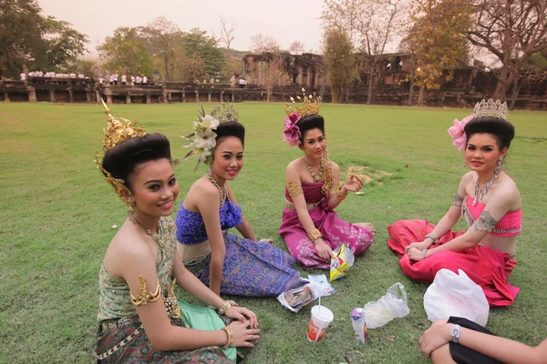 Traditional dance in town of Phimai — Zdjęcie stockowe