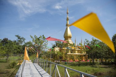 Tayland, Sa Kaeo, 14 Kasım 2025 - Wat Sai Mai Wanaram, Aranyaptathet, Tayland 'da Sa Kaeo.