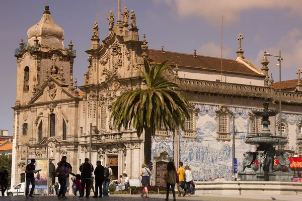Evropa Portugalsko Porto Ribeira města kostel — Stock fotografie
