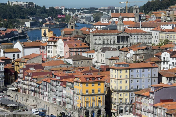 Evropě Portugalsku Porto Ribeira staré město řeky Douro — Stock fotografie