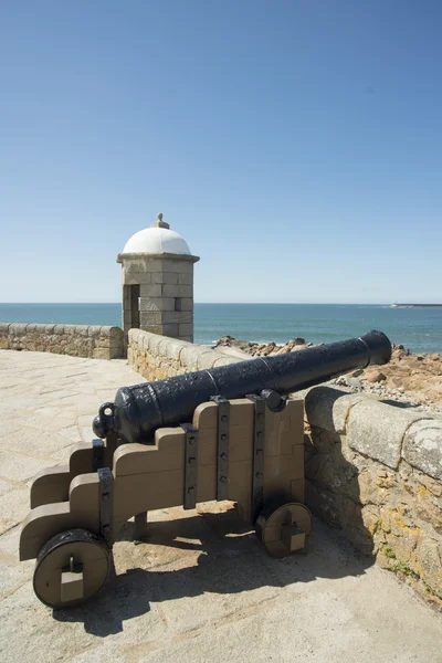 カステロ queijo 要塞で古代大砲 — ストック写真