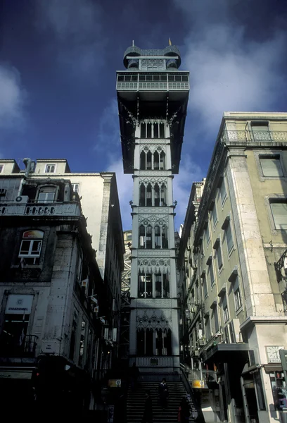 EUROPE PORTUGAL LISBON ELEVADOR DE SANTA JUSTA — Stockfoto