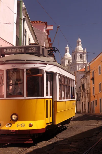 Evropa Portugalsko Lisabon Transport lanovým vlakem — Stock fotografie