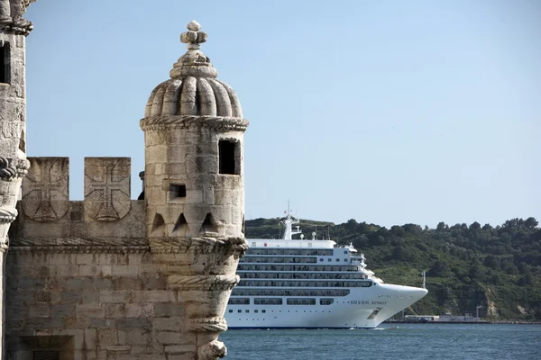 Torre de Belém na cidade de Lisboa — Fotografia de Stock