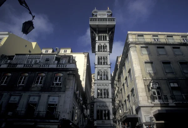 EUROPE PORTUGAL LISBON ELEVADOR DE SANTA JUSTA — Stok fotoğraf