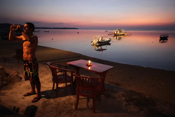 Spiaggia al villaggio di Jungutbatu — Foto Stock