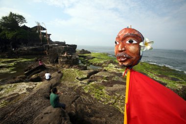Pura Tanah Lot geleneksel dekorasyon 