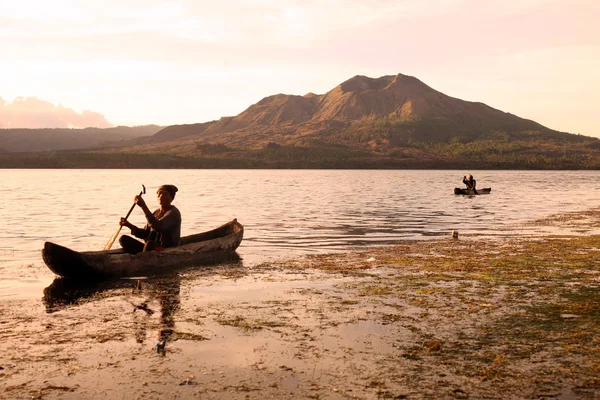 Paisaje del volcán Asia Indonesia Bali Mt Batur — Foto de Stock