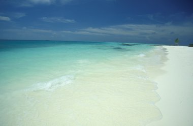 Deniz manzarası ile pitoresk plaja